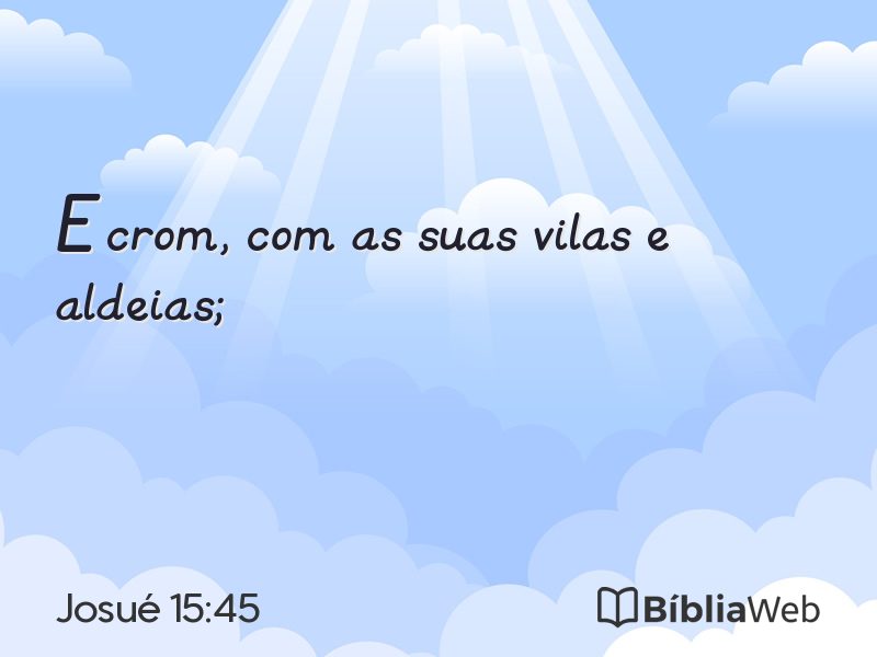 Josué 15:45 em imagem para compartilhar