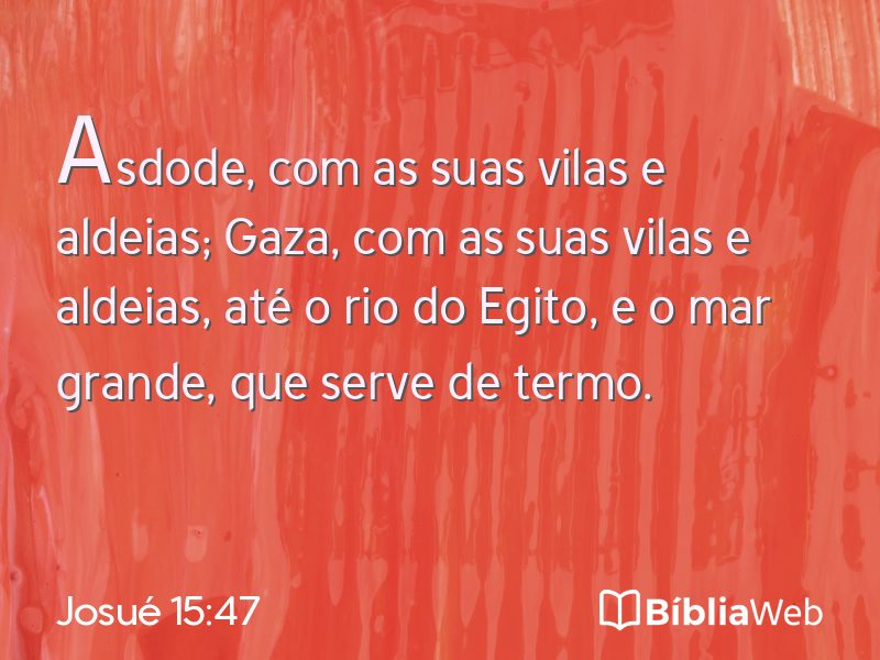 Josué 15:47 em imagem para compartilhar