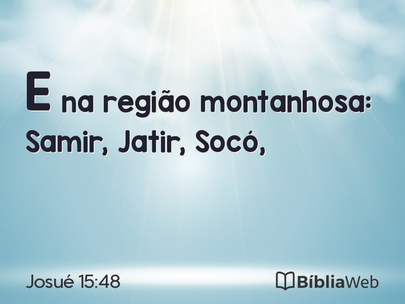 Josué 15:48 em imagem para compartilhar