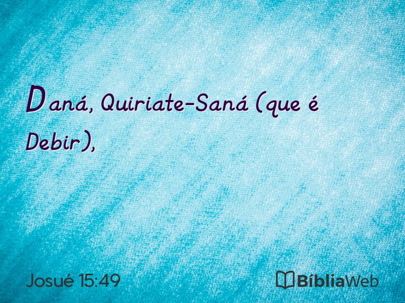 Josué 15:49 em imagem para compartilhar