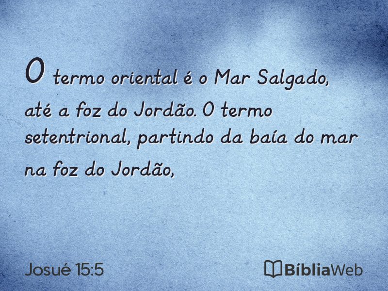 Josué 15:5 em imagem para compartilhar
