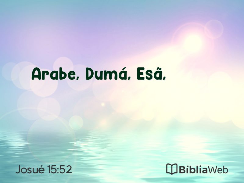 Josué 15:52 em imagem para compartilhar
