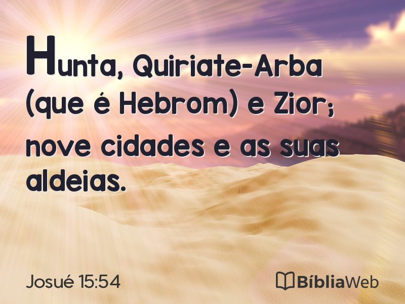Josué 15:54 em imagem para compartilhar