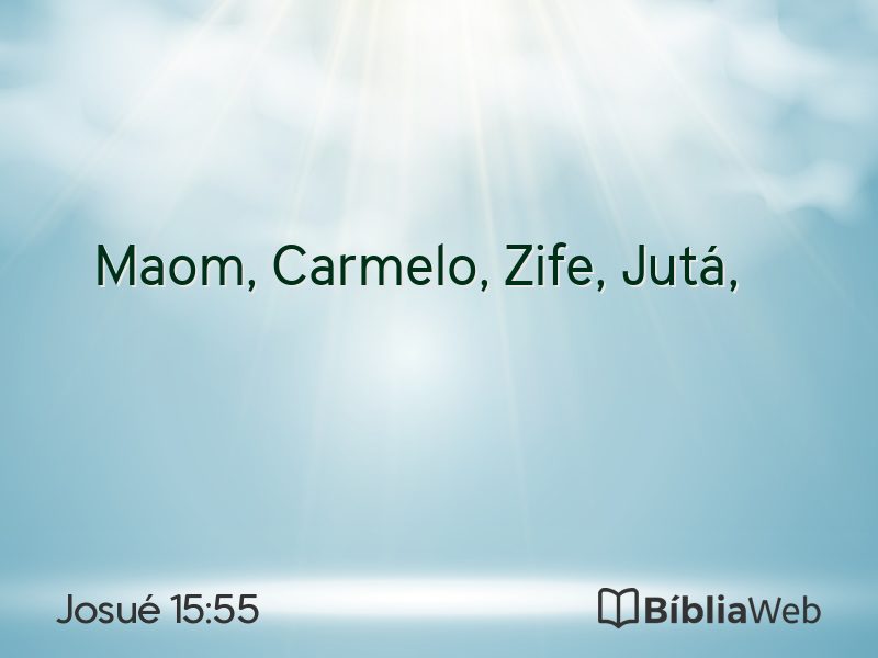 Josué 15:55 em imagem para compartilhar