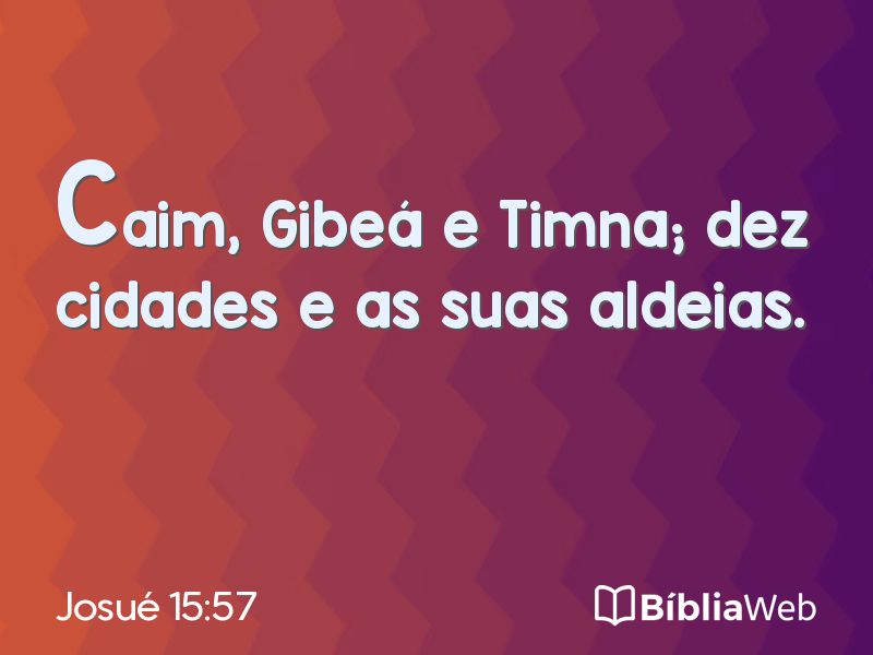 Josué 15:57 em imagem para compartilhar