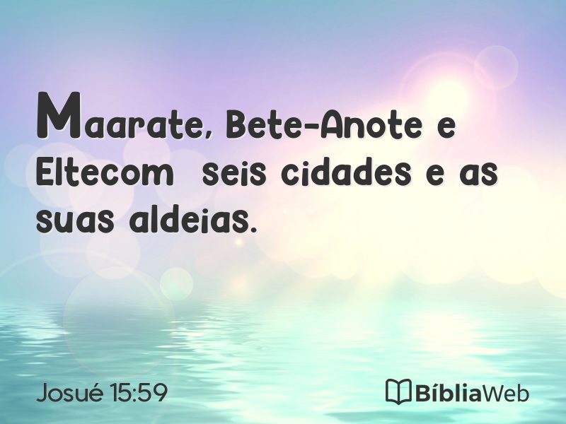 Josué 15:59 em imagem para compartilhar