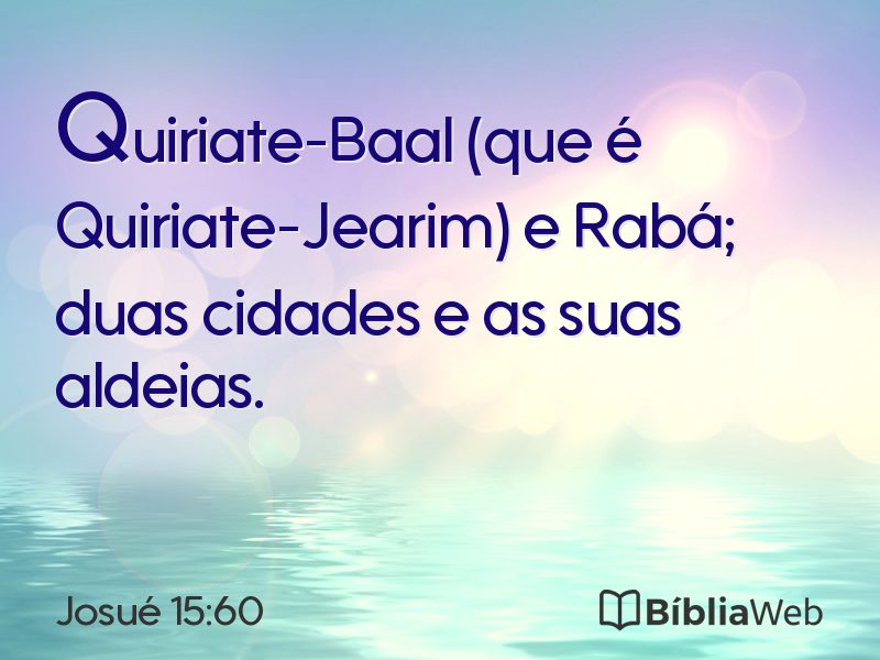 Josué 15:60 em imagem para compartilhar