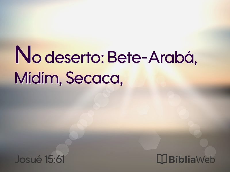 Josué 15:61 em imagem para compartilhar