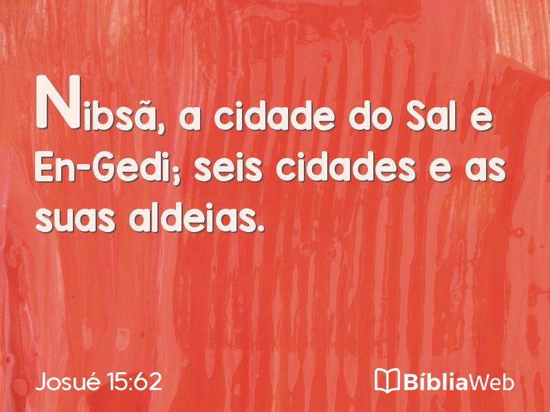 Josué 15:62 em imagem para compartilhar