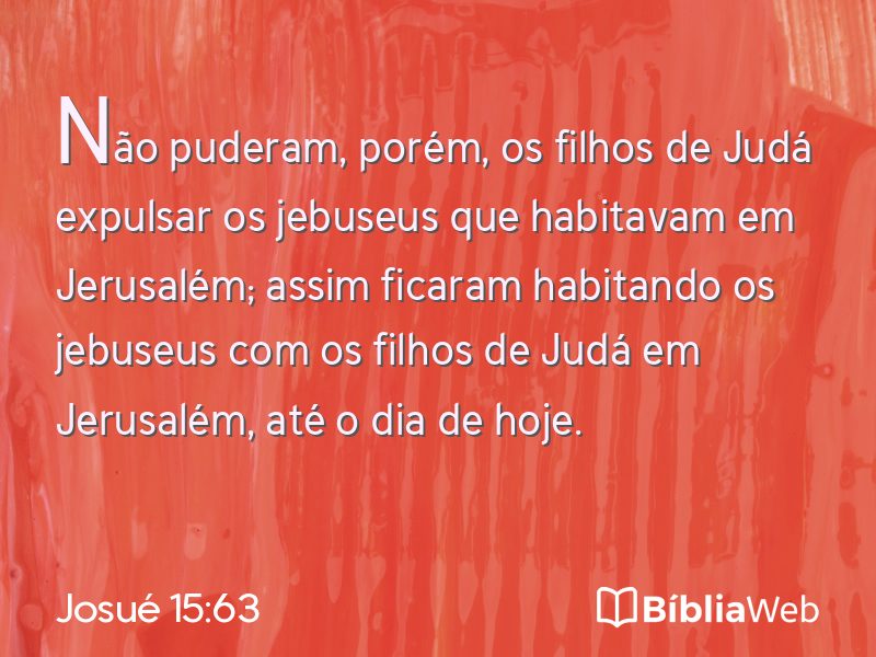 Josué 15:63 em imagem para compartilhar