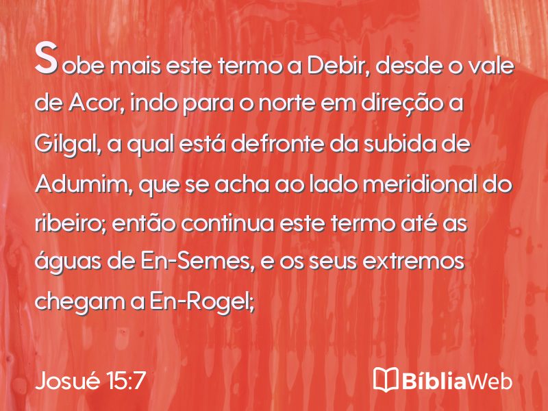 Josué 15:7 em imagem para compartilhar