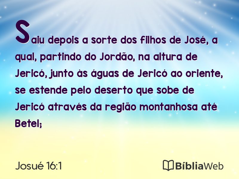 Josué 16:1 em imagem para compartilhar