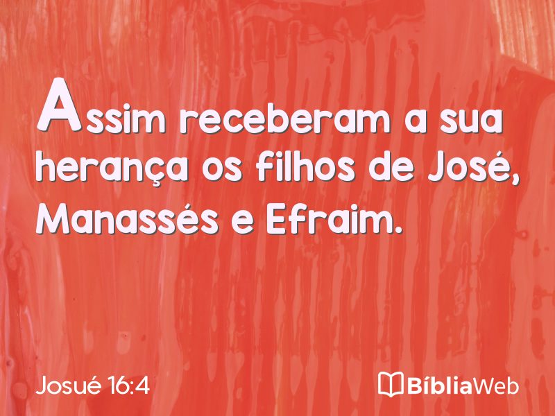 Josué 16:4 em imagem para compartilhar