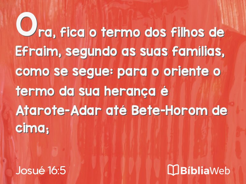 Josué 16:5 em imagem para compartilhar