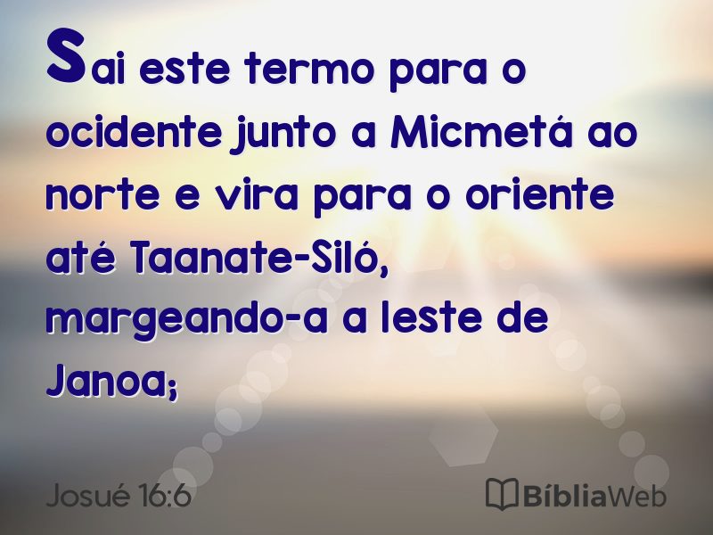Josué 16:6 em imagem para compartilhar