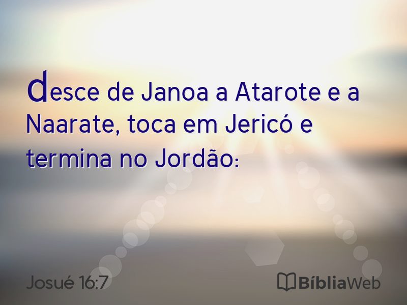 Josué 16:7 em imagem para compartilhar