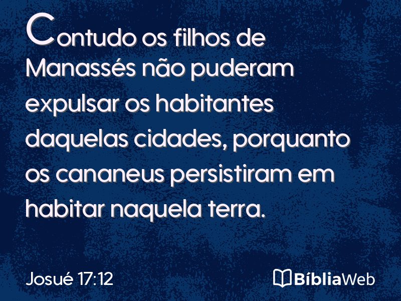 Josué 17:12 em imagem para compartilhar