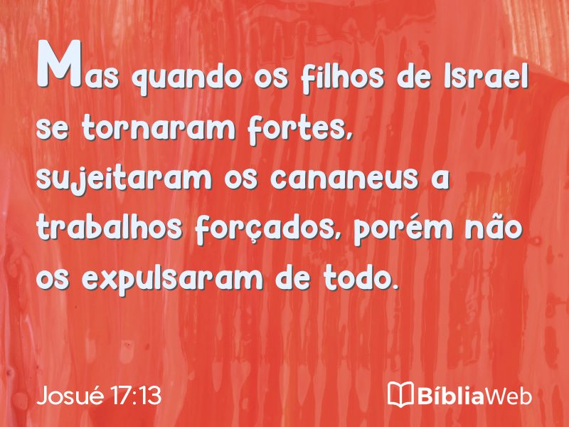 Josué 17:13 em imagem para compartilhar