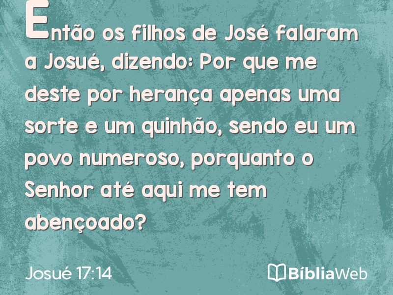 Josué 17:14 em imagem para compartilhar