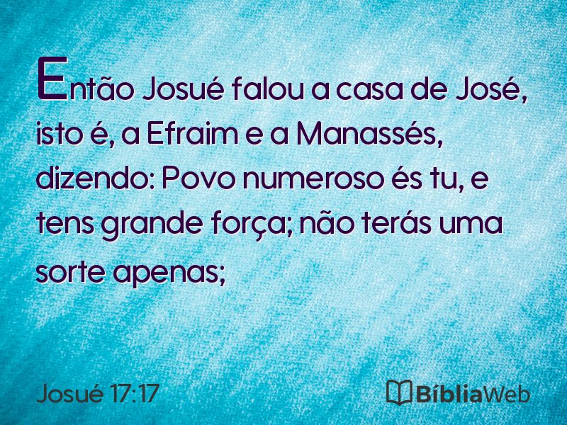 Josué 17:17 em imagem para compartilhar