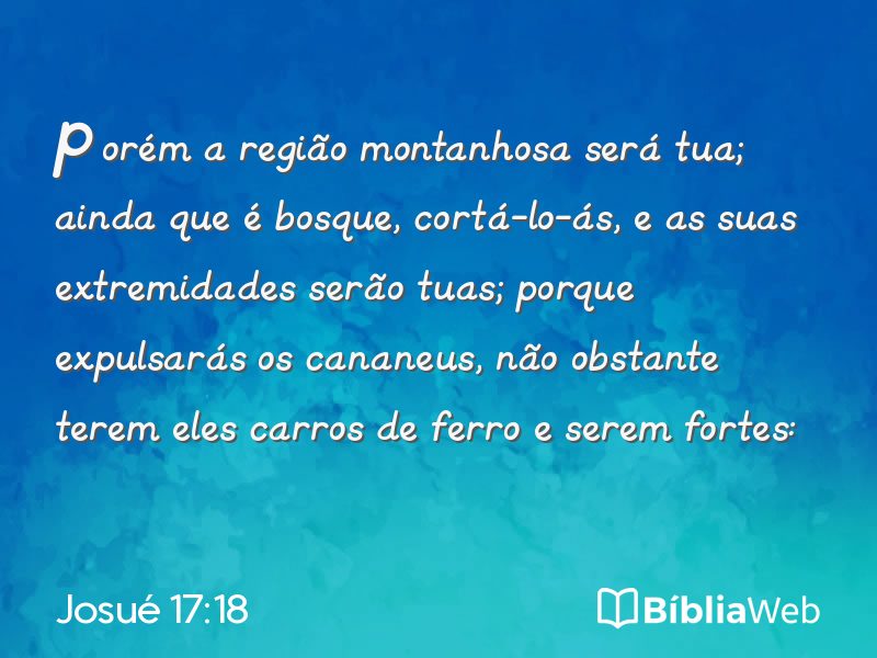 Josué 17:18 em imagem para compartilhar