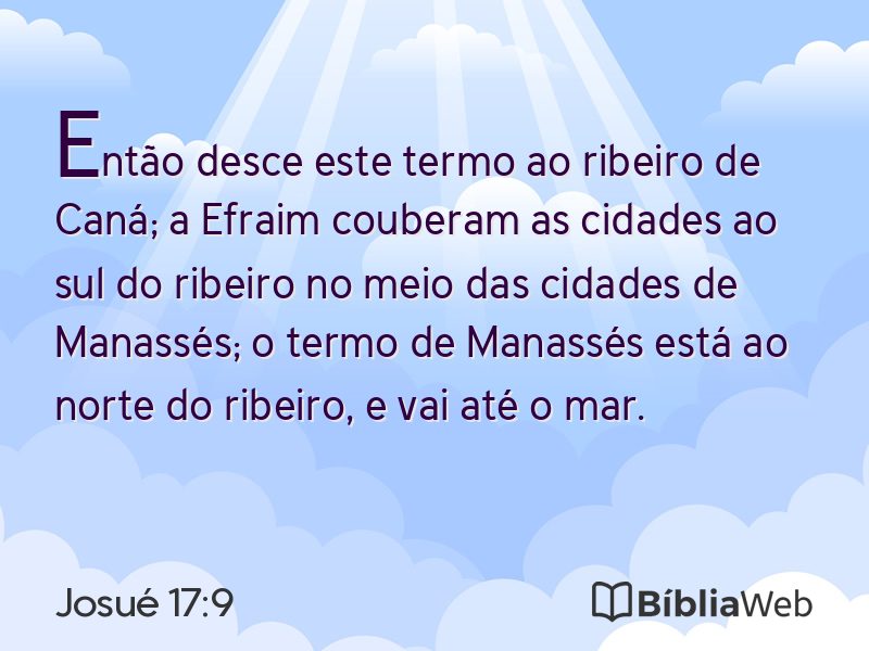 Josué 17:9 em imagem para compartilhar
