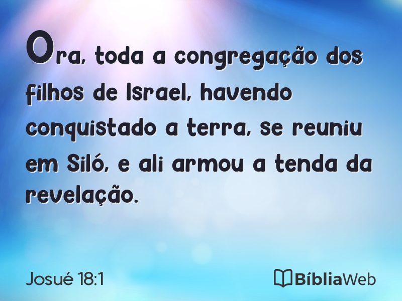 Josué 18:1 em imagem para compartilhar