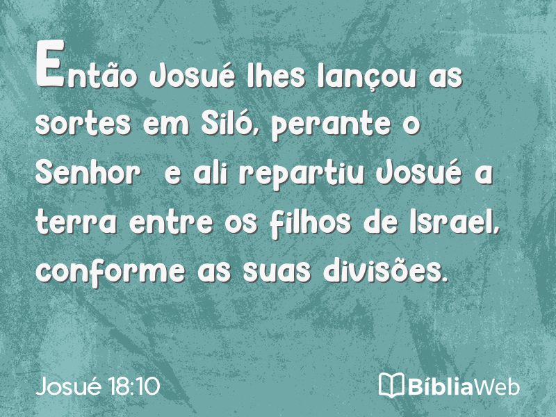 Josué 18:10 em imagem para compartilhar