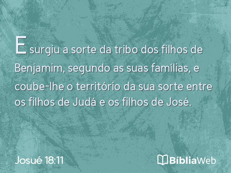 Josué 18:11 em imagem para compartilhar
