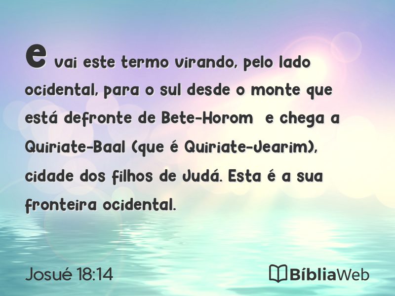 Josué 18:14 em imagem para compartilhar