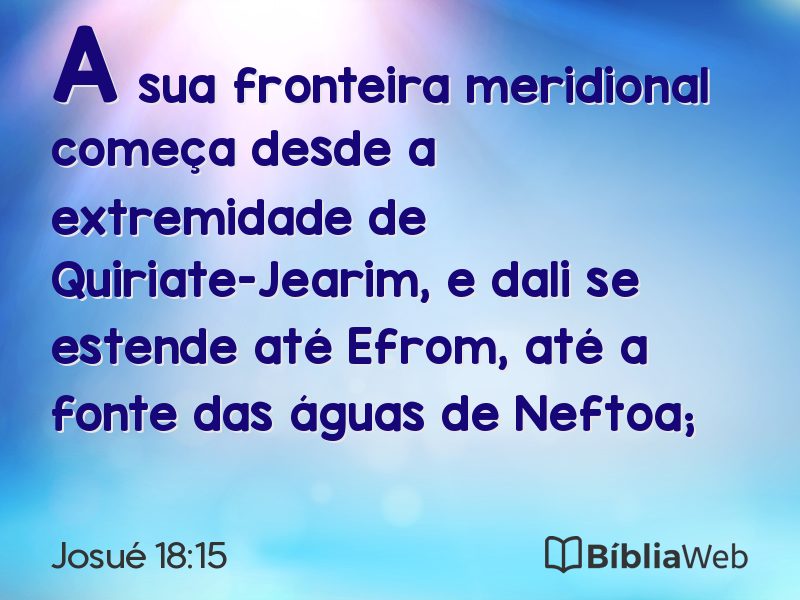 Josué 18:15 em imagem para compartilhar