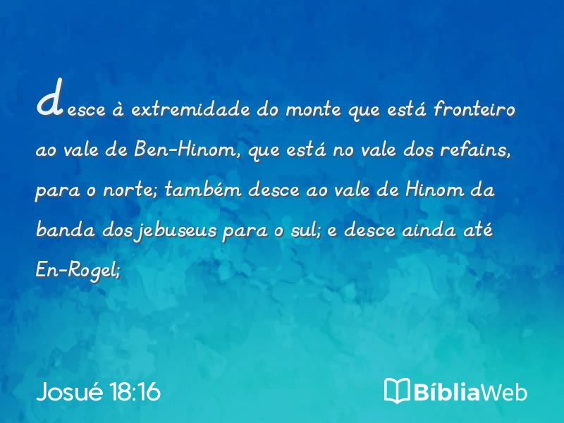 Josué 18:16 em imagem para compartilhar