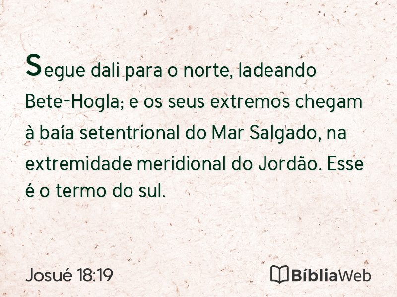 Josué 18:19 em imagem para compartilhar