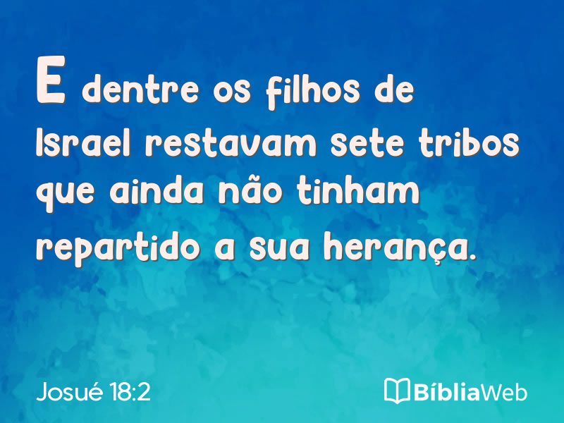 Josué 18:2 em imagem para compartilhar