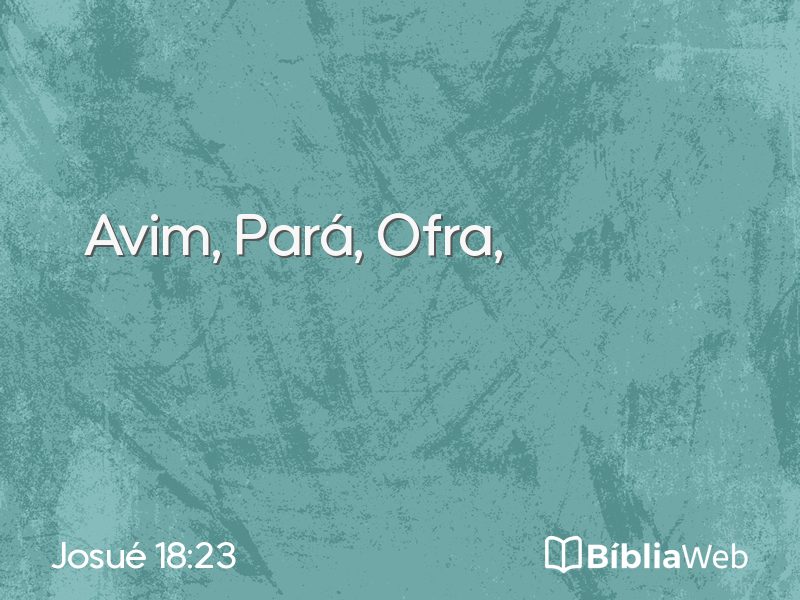 Josué 18:23 em imagem para compartilhar