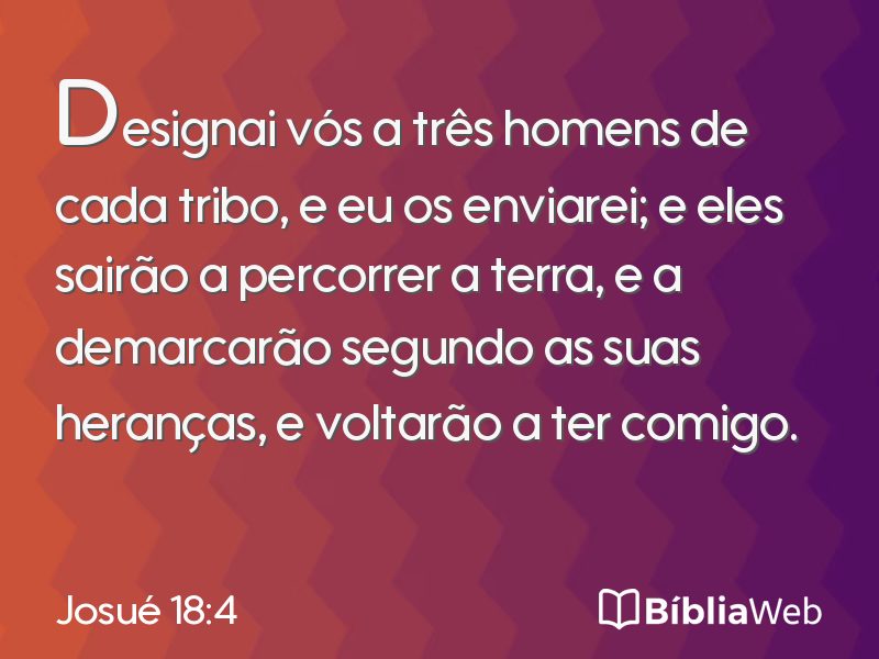 Josué 18:4 em imagem para compartilhar