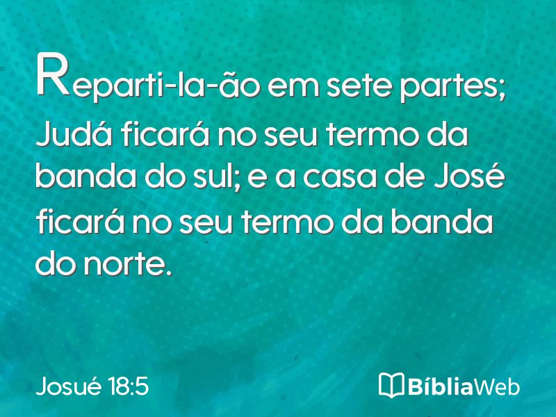 Josué 18:5 em imagem para compartilhar