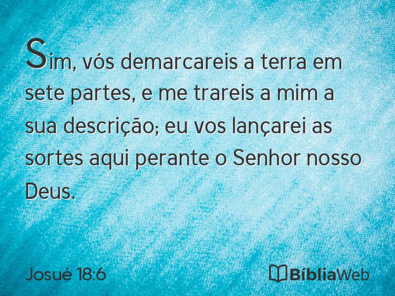 Josué 18:6 em imagem para compartilhar