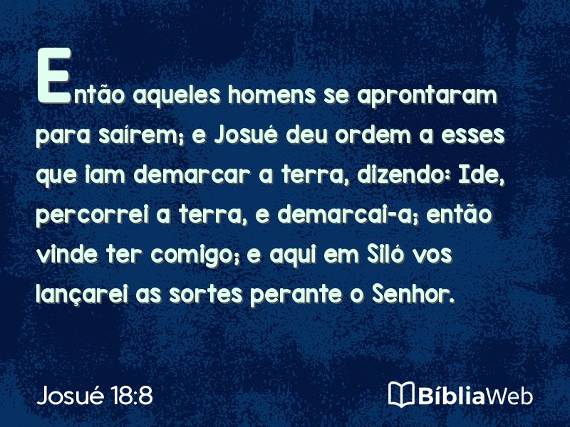 Josué 18:8 em imagem para compartilhar