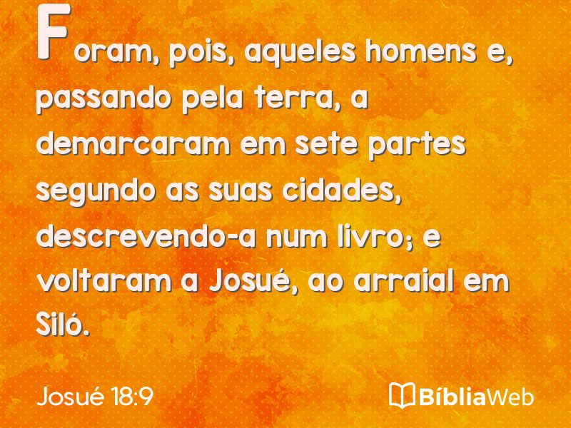 Josué 18:9 em imagem para compartilhar