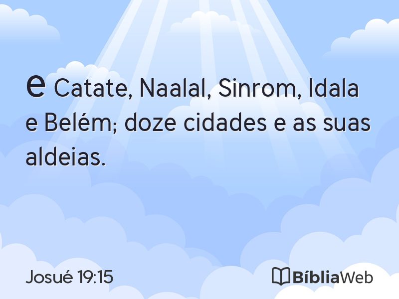 Josué 19:15 em imagem para compartilhar