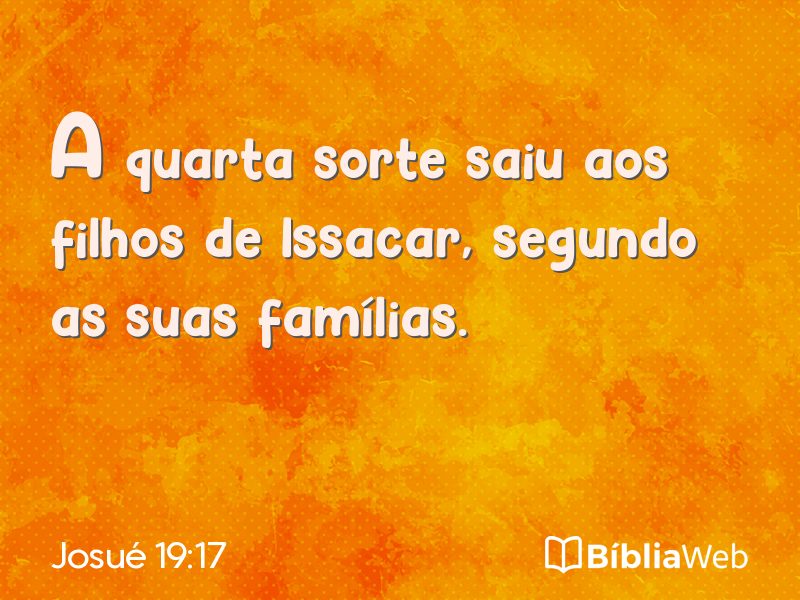 Josué 19:17 em imagem para compartilhar
