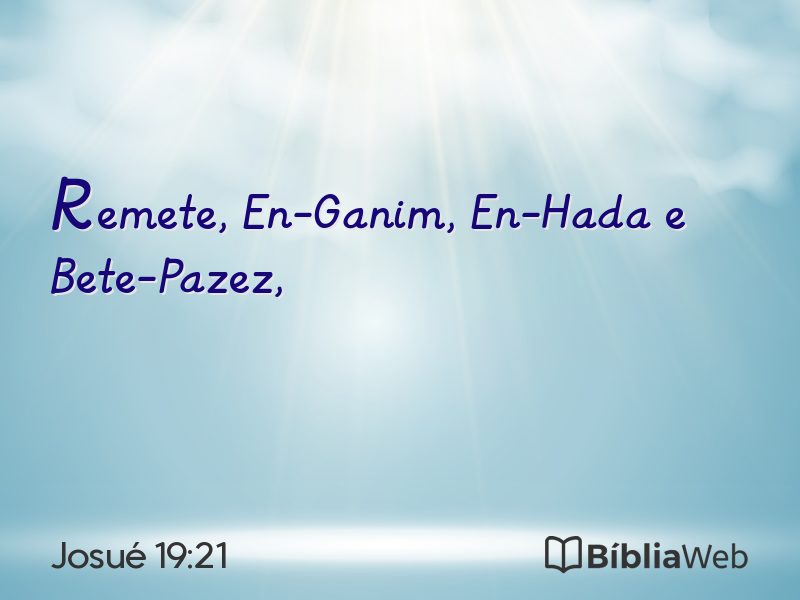 Josué 19:21 em imagem para compartilhar