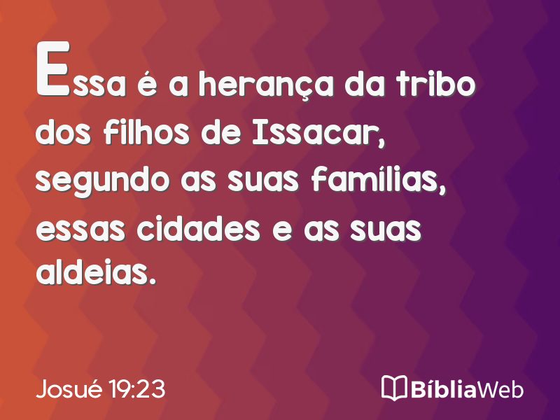 Josué 19:23 em imagem para compartilhar