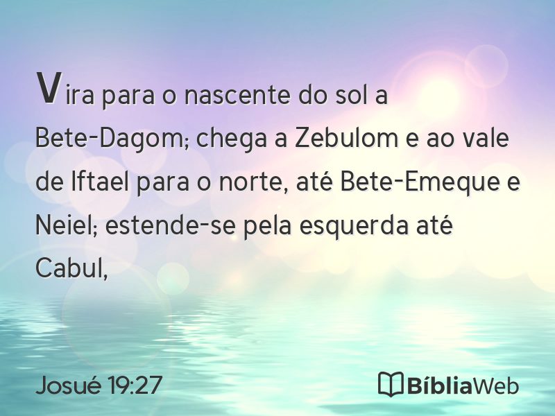 Josué 19:27 em imagem para compartilhar