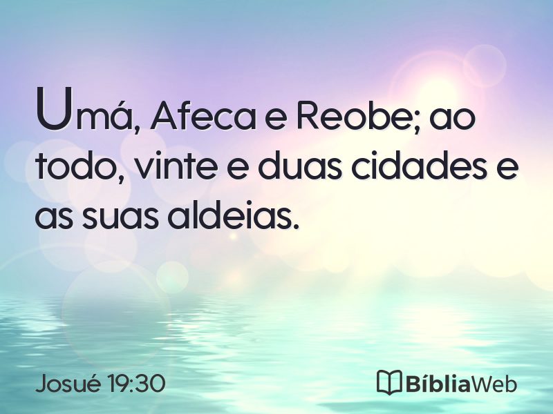 Josué 19:30 em imagem para compartilhar