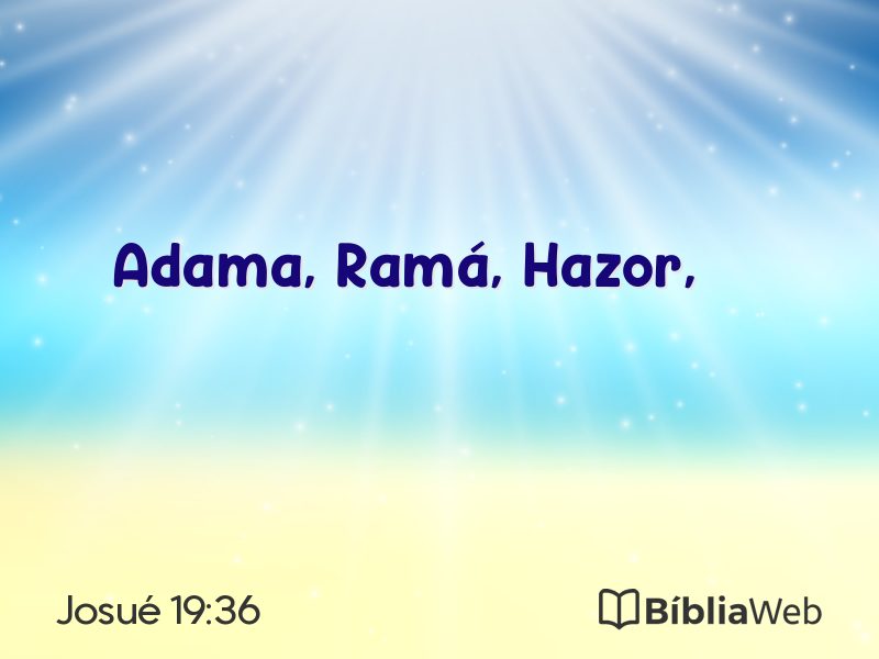 Josué 19:36 em imagem para compartilhar