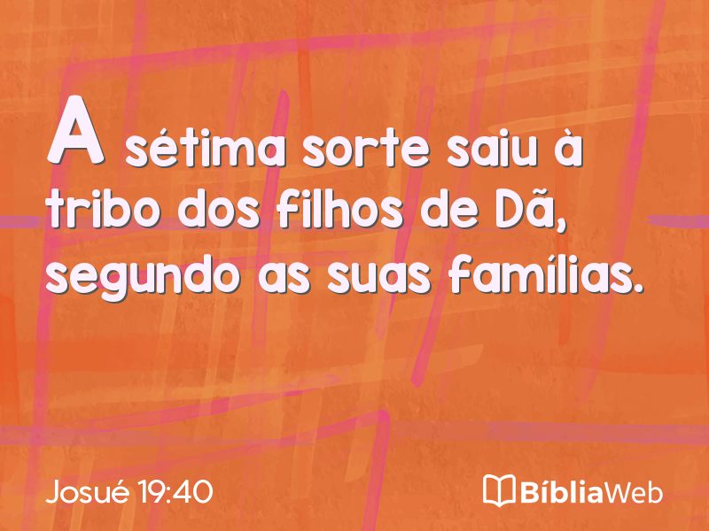 Josué 19:40 em imagem para compartilhar