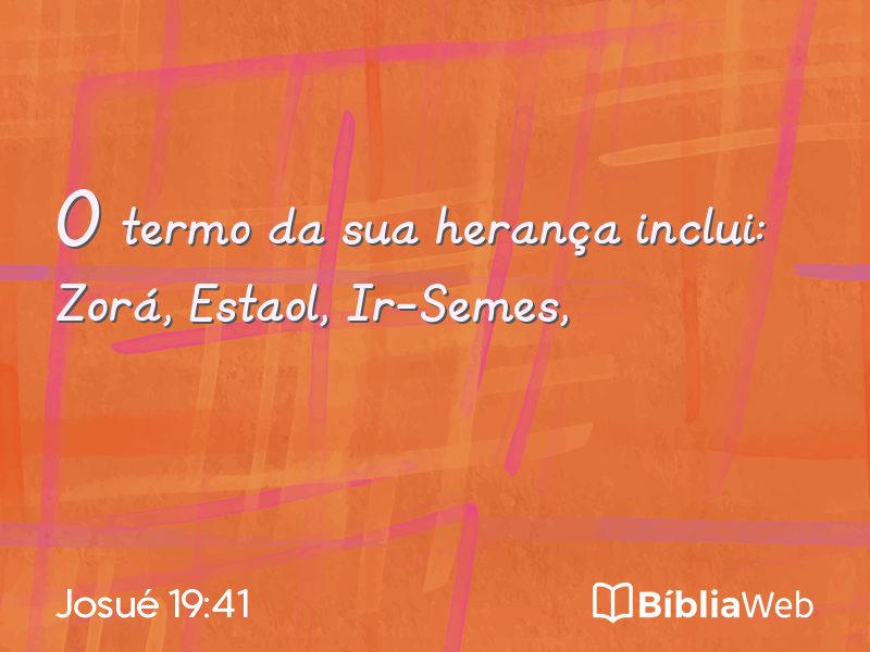 Josué 19:41 em imagem para compartilhar