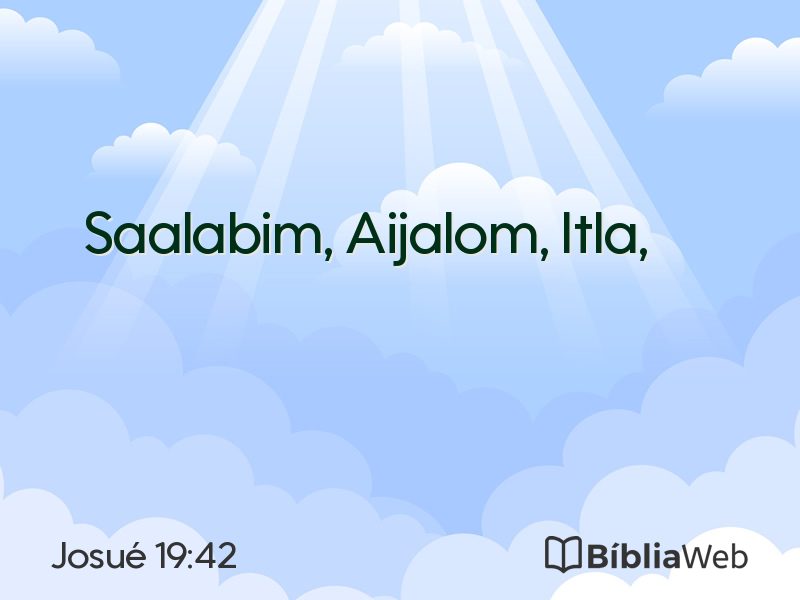 Josué 19:42 em imagem para compartilhar